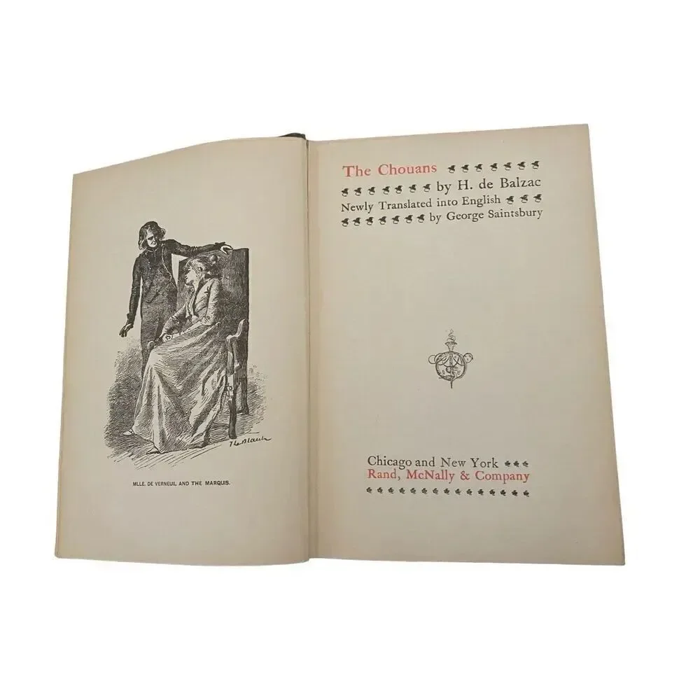 The Chouans By Honore de Balzac Hardcover Book Novel